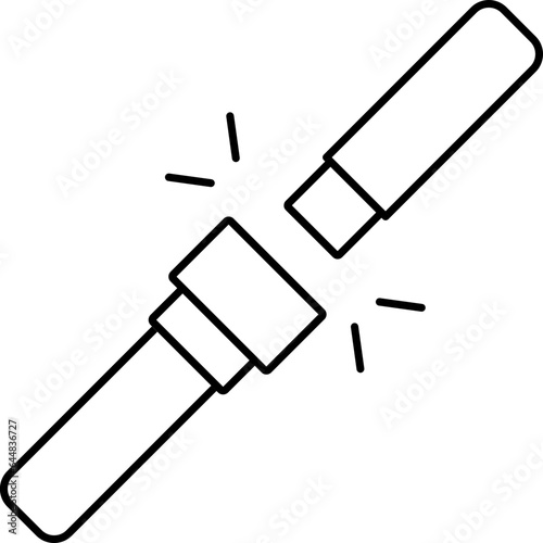 Seat Belt Icon In Black Line Art.