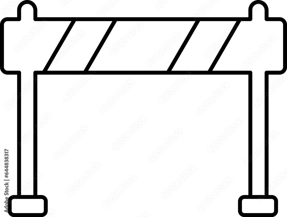 Obraz premium Barrier Icon In Black Outline.