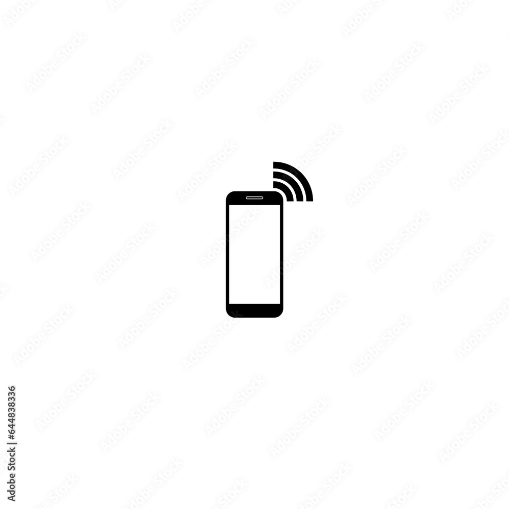Phone signal internet connection icon isolated on white Phone signal internet connection icon isolated on white