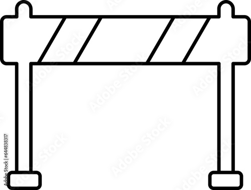 Barrier Icon In Black Outline.