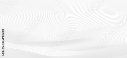 Abstract elegant background design with grey and white wave lines. Horizontal gray background with wavy lines pattern or texture for business banner, poster, backdrop, voucher, invite. Vector