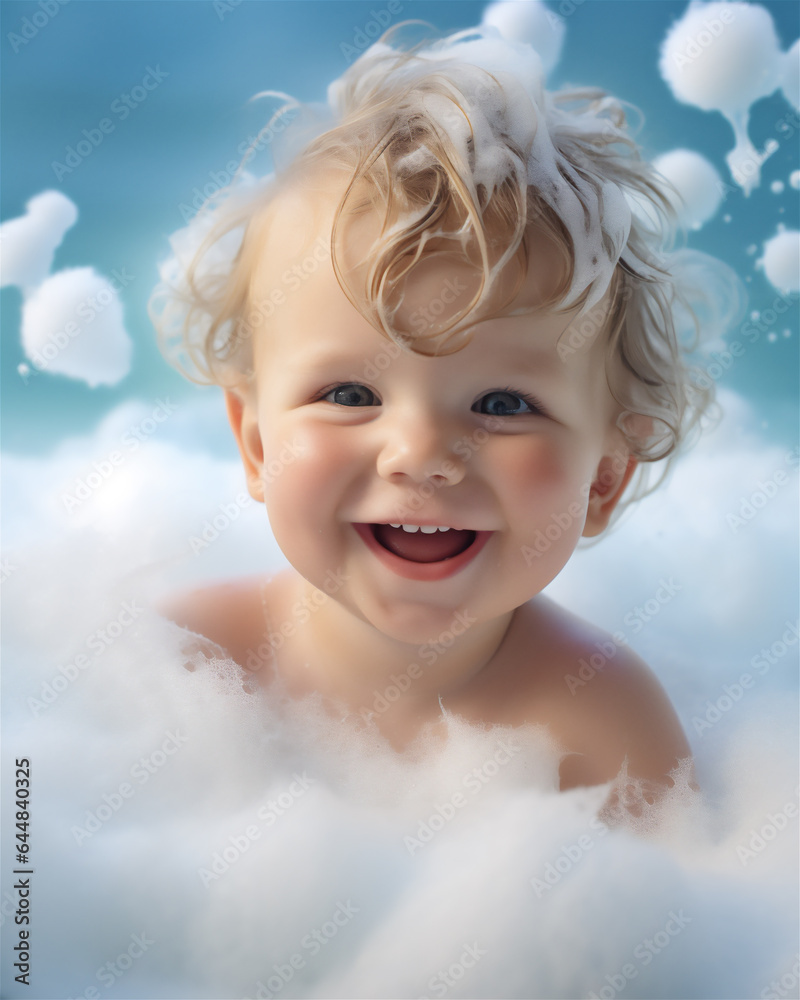 adorable baby enjoying bubble bath on international bubble bath day adorable baby enjoying bubble bath on international bubble bath day