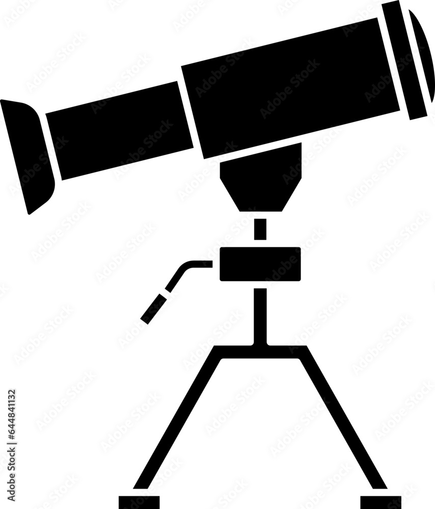 Illustration of Telescope Icon in Flat Style. Illustration of Telescope Icon in Flat Style.