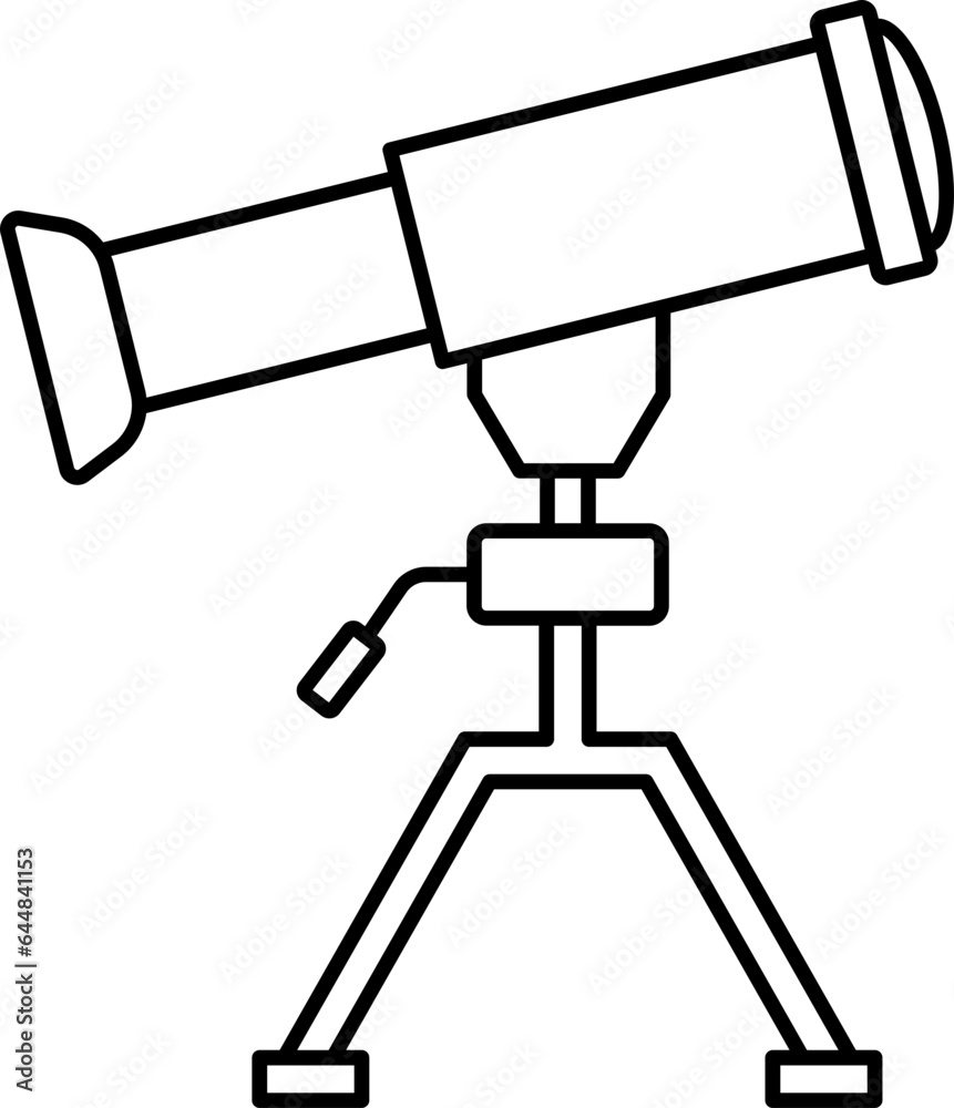 Illustration of Telescope Icon in Flat Style. Illustration of Telescope Icon in Flat Style.