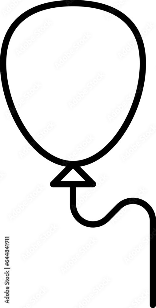 Flat Style Balloon Line Art Icon. Flat Style Balloon Line Art Icon.