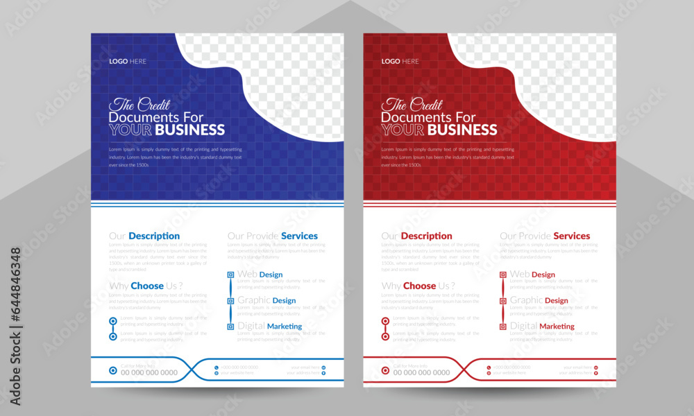 Obraz premium Professional & Modern Flyer Cover Design template for Development your business and target consumer , Vector file layout