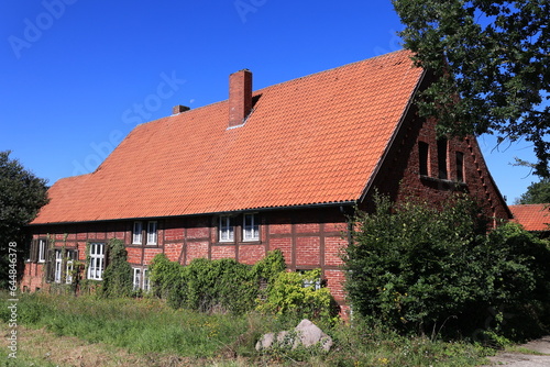 Historisches Fachwerkhaus im Zentrum des Wallfahrtsortes Stromberg, einem Ortsteil der Stadt Oelde im Münsterland
