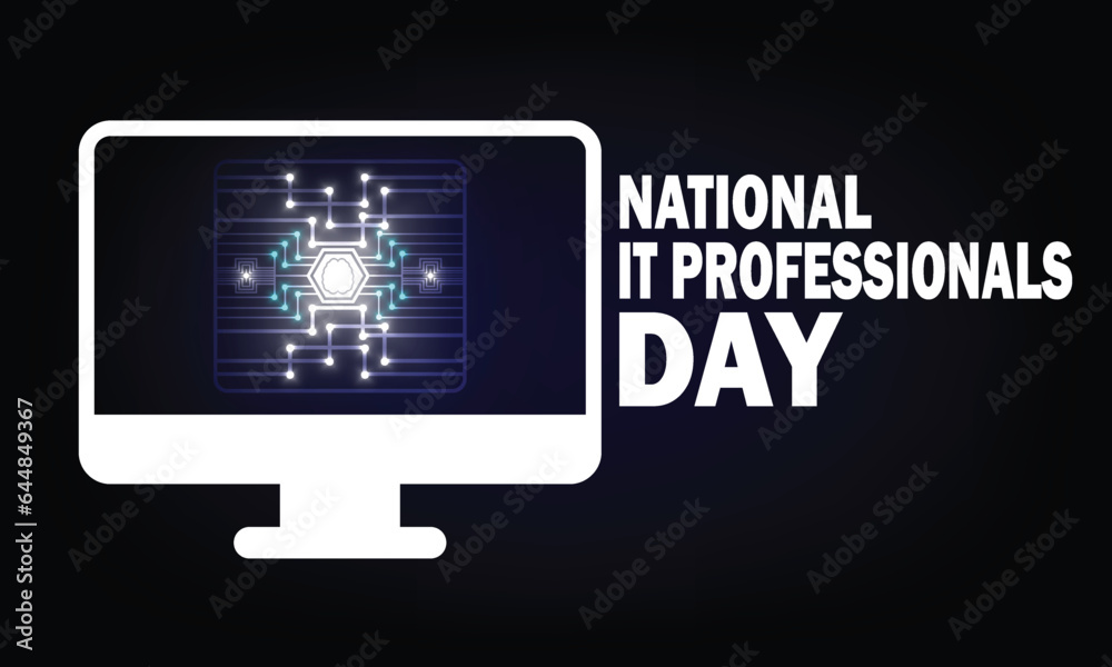 National It Professionals Day. Holiday concept. Template for background