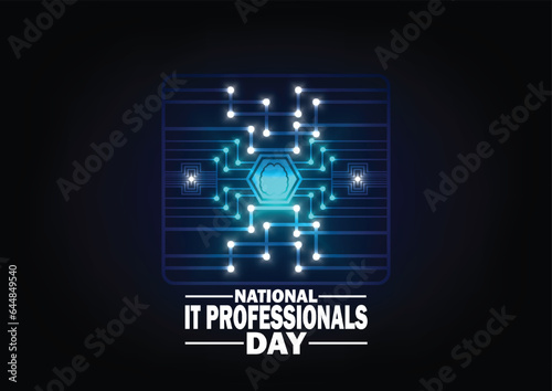 National It Professionals Day. Vector illustration. Suitable for greeting card, poster and banner