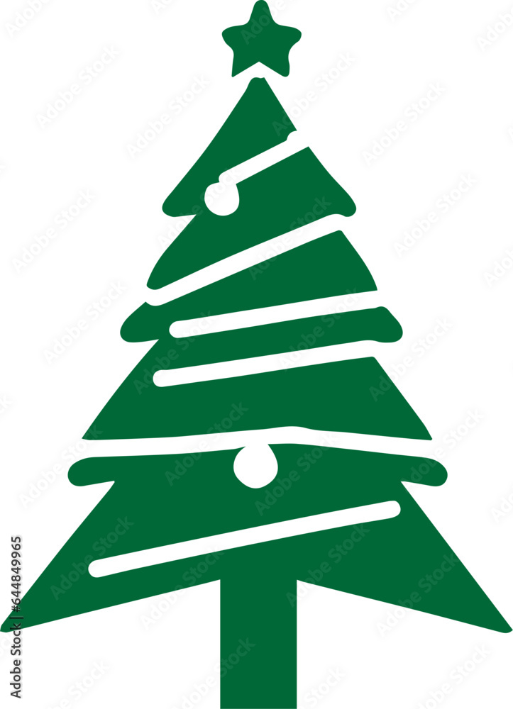 Fototapeta premium Christmas tree icon 7