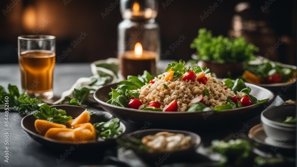 photography of a tasty bulgur salad, food photography, ai generated photography of a tasty bulgur salad, food photography, ai generated
