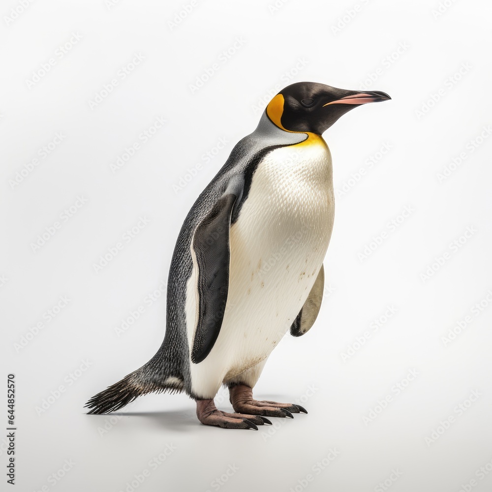 Fototapeta premium Penguin in white background, AI generated Image