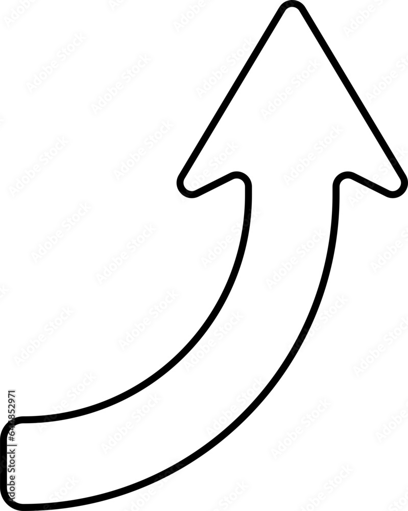 Right Move Up Arrow Icon In Thin Line Art. Right Move Up Arrow Icon In Thin Line Art.