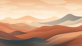 Beautiful mountains landscape. Nature background. Vector illustration for backdrops, banners, prints, posters, murals and wallpaper design.