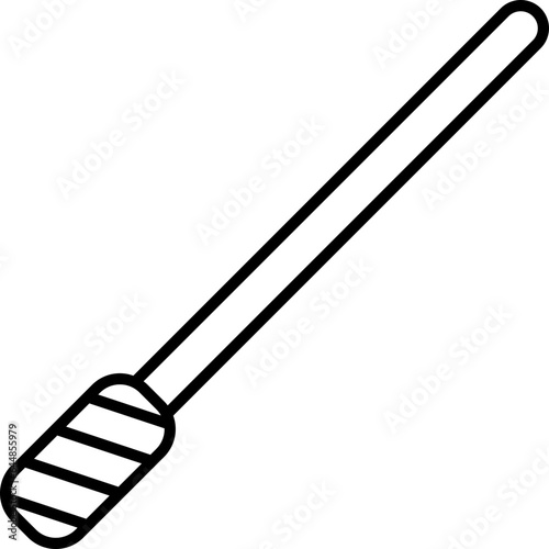 Baton Stick In Black Outline.