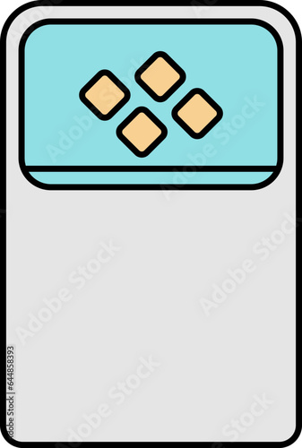 Grey Kiosk Machine Icon In Flat Style.