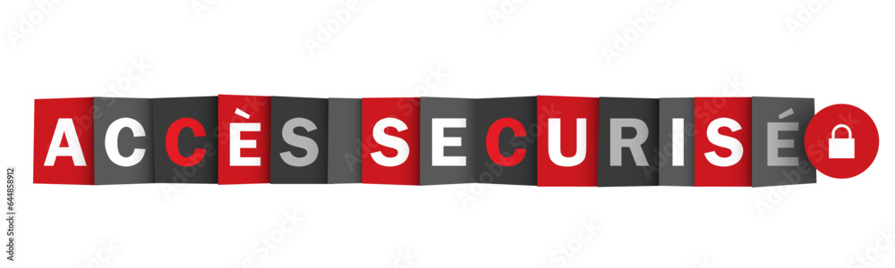 ACCES SECURISE (SECURE ACCESS in French) red and gray vector web button ACCES SECURISE (SECURE ACCESS in French) red and gray vector web button