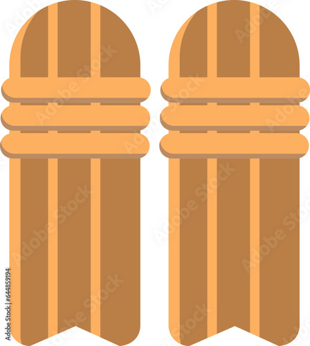 Orange Cricket Pads Flat Icon Or Symbol. photo