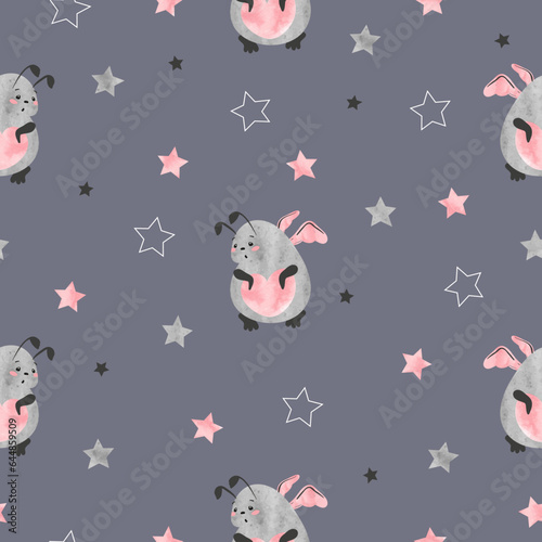 Cute flying monster pattern...