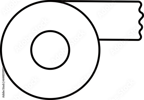 Isolated Tape Icon In White Background.