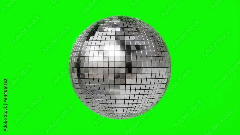 disco ball loop 4k isolated on green screen background. 3d disco ball loop 4k isolated on green screen. dance disco ball loop 4k isolated on green screen