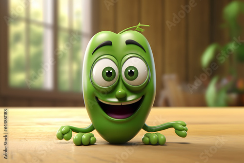 cute vegetable 3d style Made with Generative AI