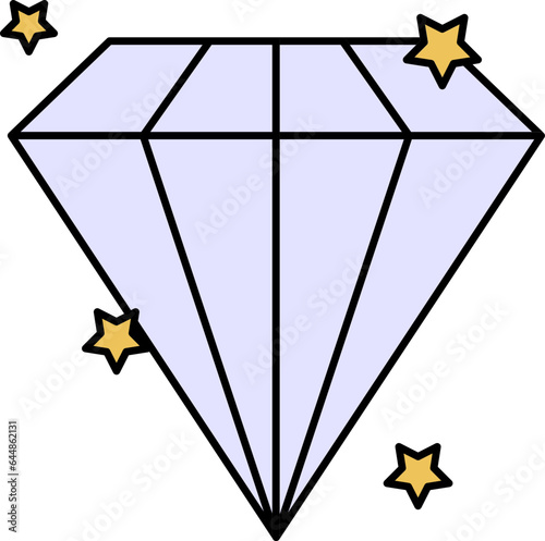 Bright Diamond Grey And Yellow Icon.