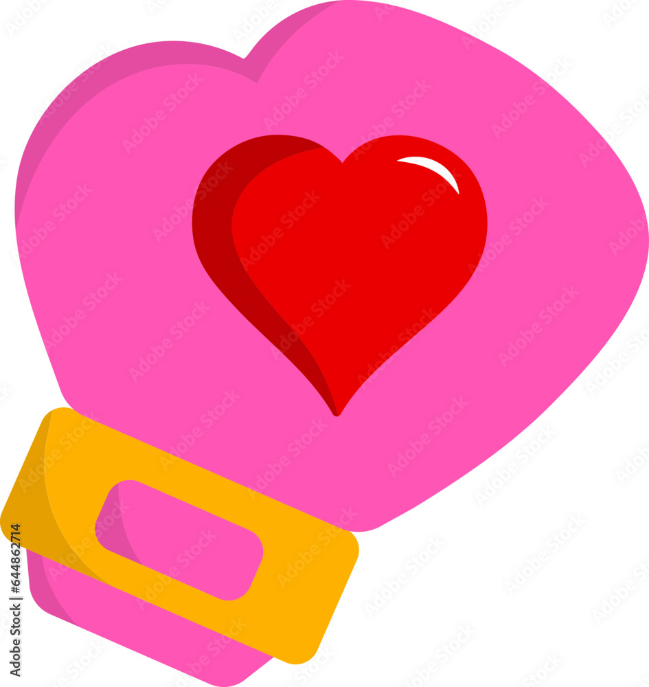 Love Boxing Or Wrestling Flat Icon. Love Boxing Or Wrestling Flat Icon.