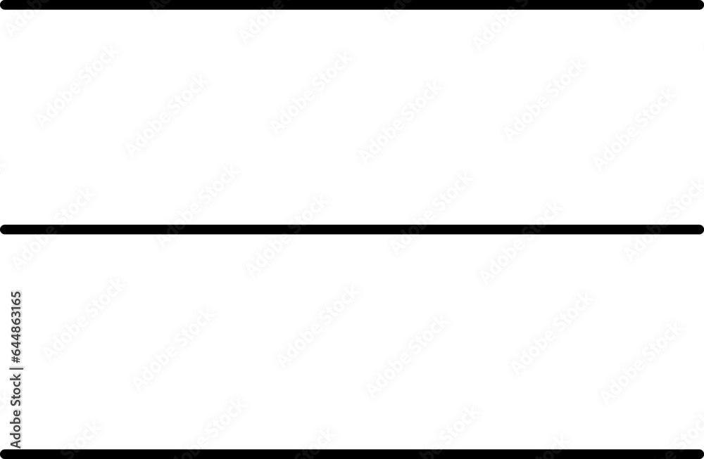 Black Illustration Of Menu Linear Icon. Black Illustration Of Menu Linear Icon.