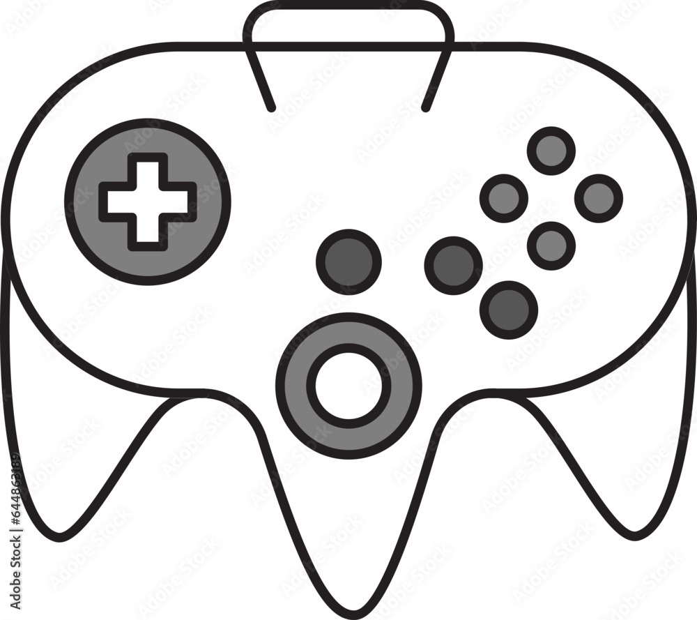 Grey And White Video Game Remote Icon. Grey And White Video Game Remote Icon.