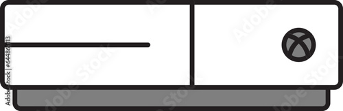 Isolated Xbox Console Icon In Grey And White Color.