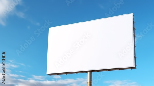 Let your imagination soar: Billboard mock-up framed by a brilliant blue sky.