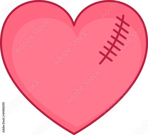 Heart Surgery Icon Or Symbol In Pastel Red Color.