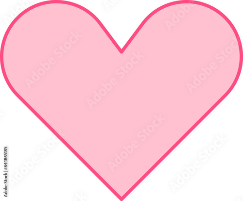 Isolated Heart Flat Icon In Pink Color.