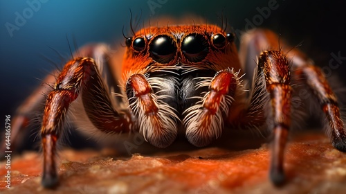 Fascinating World Up Close: A Macro Photo of a Spider Revealing Intricate Details of Nature's Websmith