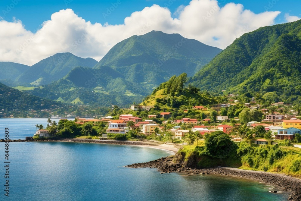 Scenic view of Dominica. Generative AI
