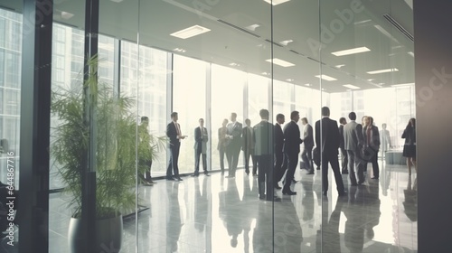 Business people meeting in modern office building conference room.