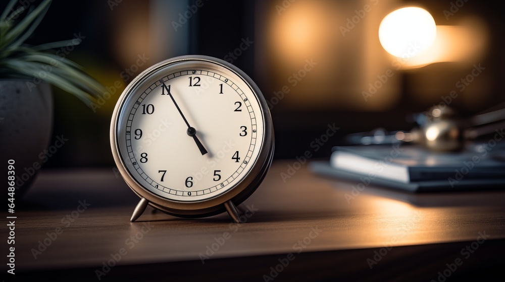 Naklejka premium Clock. Concept of time management. Generative AI