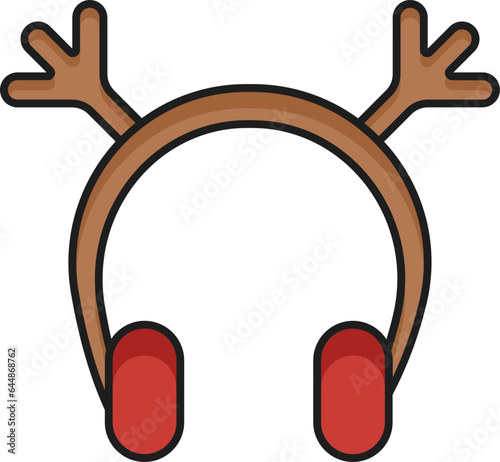 Isolated Woolen Ear Muffs Icon In Flat Style.