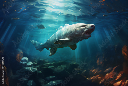 Predator fish with under water view © Maizal