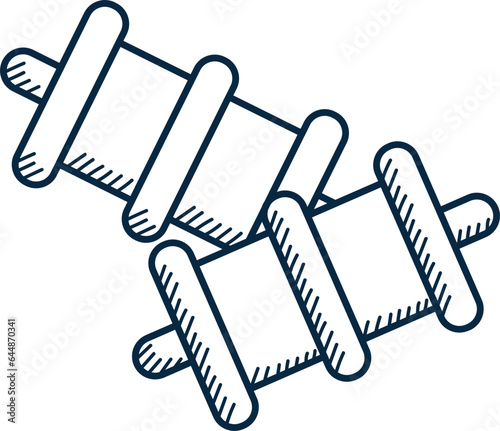 Illustration Of Stump Bails Outline Icon.