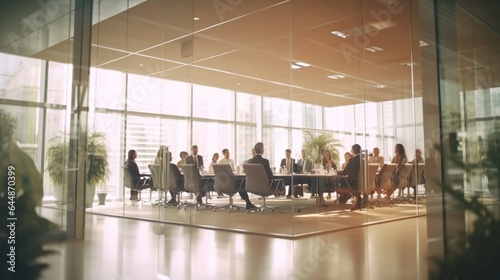 Business people meeting in modern office building conference room.