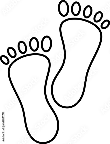 Isolated Footprint Icon In Line Art.