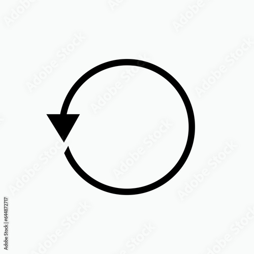 Back Arrow Icon.  Recondition Symbol.