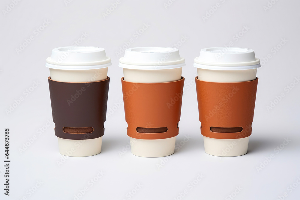 Coffee To-Go Sleeve on Plain Background Coffee To-Go Sleeve on Plain Background