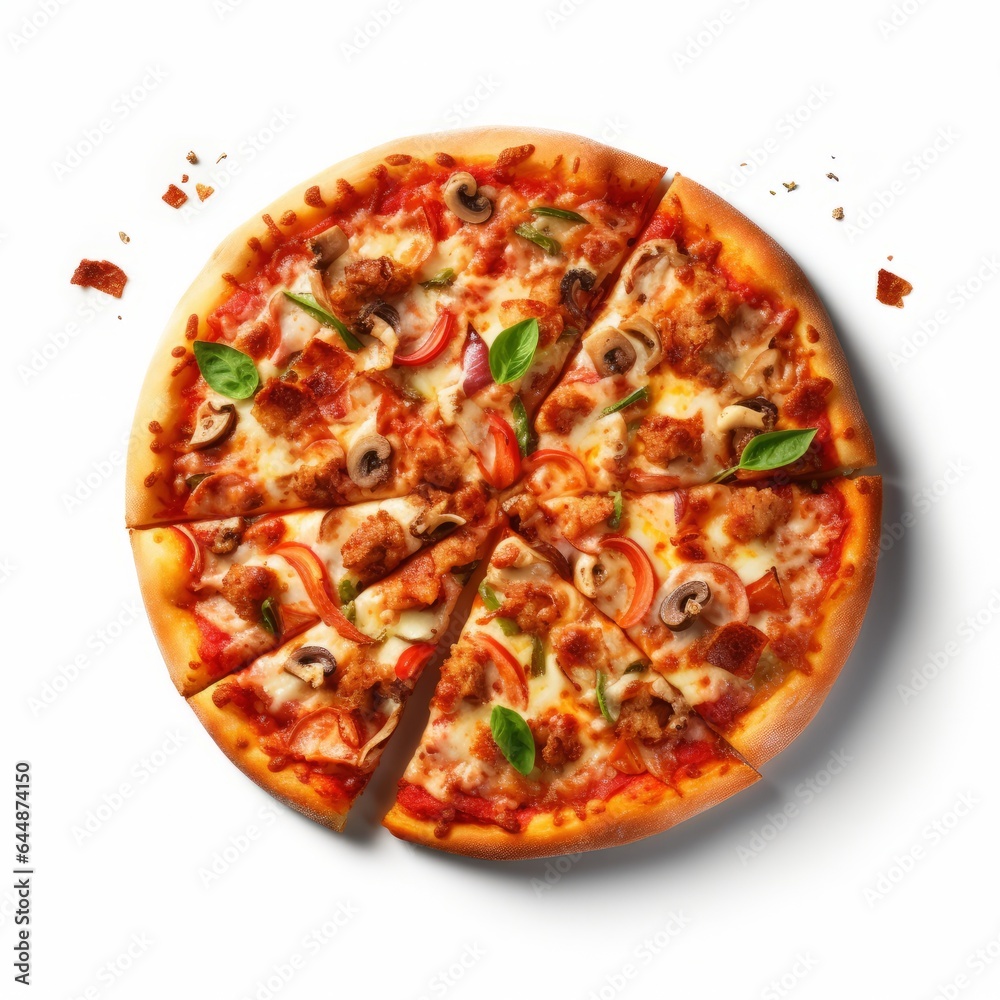 pizza isolated on white background