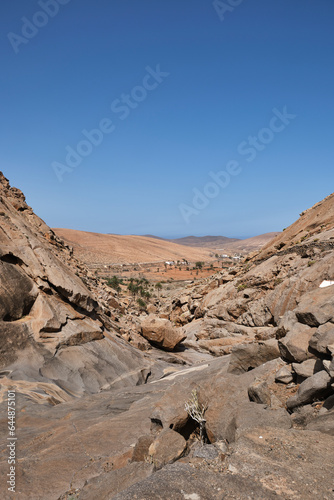 Las Peñitas ravine in Fuerteventura, desert landscape