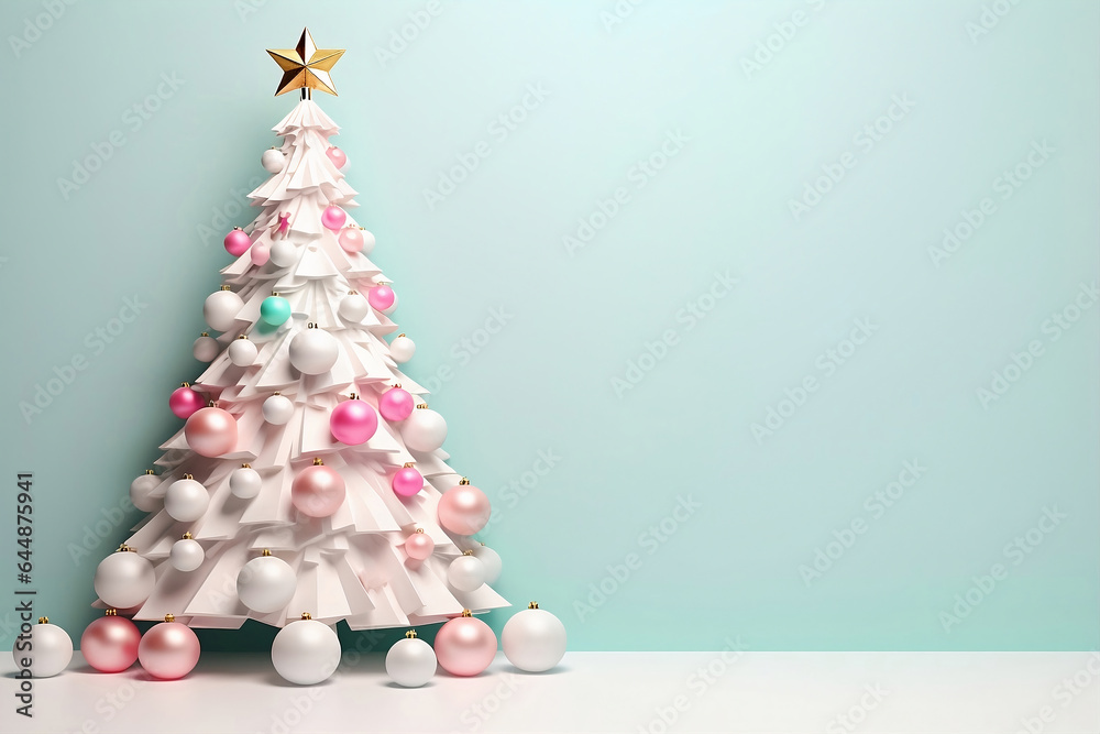 Christmas Tree with Ornaments - Paper Art Christmas Tree with Ornaments - Paper Art