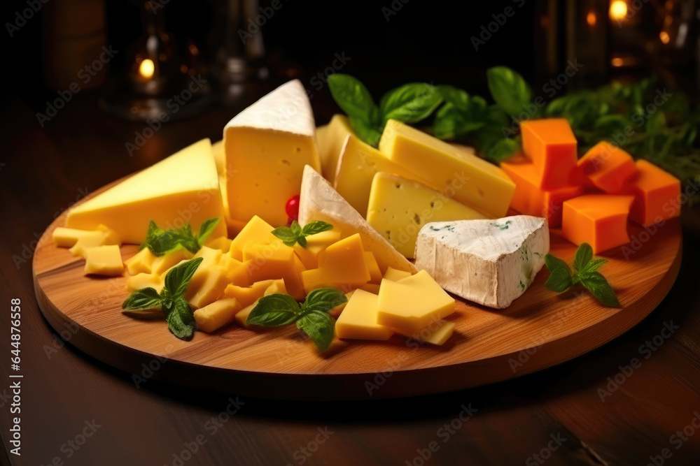 Savory Cheese Delights on a Rustic Platter