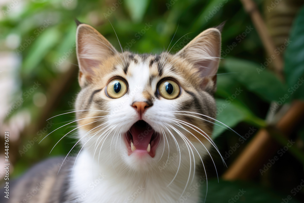 Astonished Cat Expressing Amazement